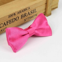 Boys Hot Pink Satin Dickie Bow with Adjustable Strap